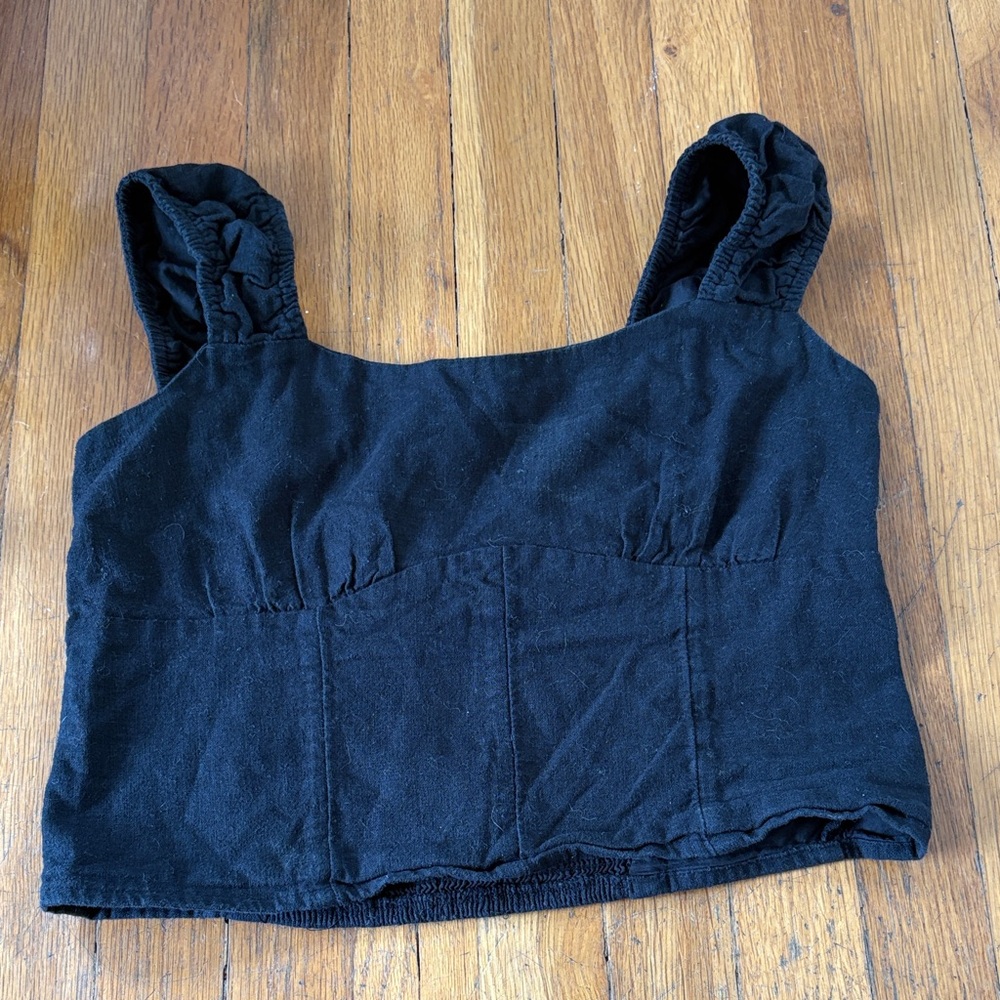 Abercrombie & Fitch Black Crop Top